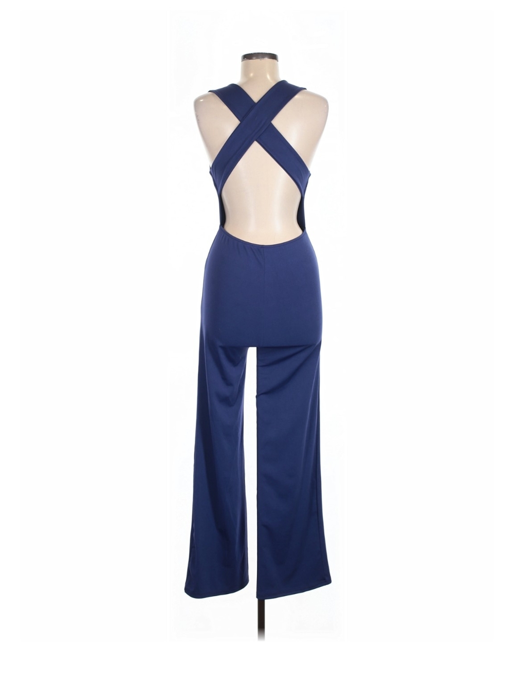 Classic Navy Wide-Leg Jumpsuit - Picture 3 of 3